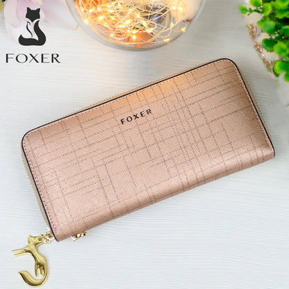 FOXER Women Split Leather Clutch