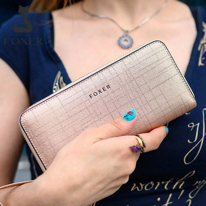 FOXER Women Split Leather Clutch