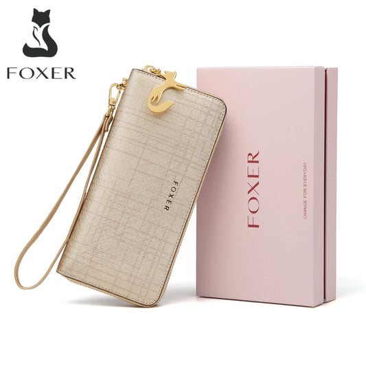 FOXER Women Split Leather Clutch